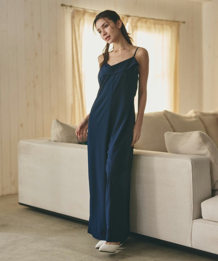 ルームウェア セットアップ キャミソール ワンピース パンツスタイル ラウンジウェア バックオープンモテワンピ お家デート デートコーデ ディナー クリスマス あざと可愛い 羽織 韓国風 綺麗め 細見え カジュアル KINO THE KEI