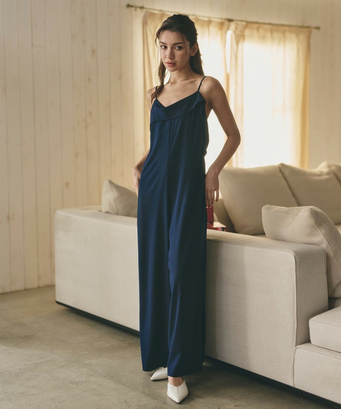 ルームウェア セットアップ キャミソール ワンピース パンツスタイル ラウンジウェア バックオープンモテワンピ お家デート デートコーデ ディナー クリスマス あざと可愛い 羽織 韓国風 綺麗め 細見え カジュアル KINO THE KEI