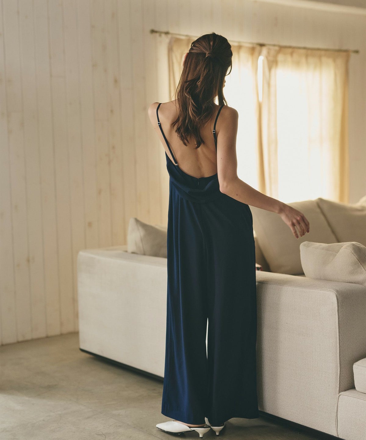 ルームウェア セットアップ キャミソール ワンピース パンツスタイル ラウンジウェア バックオープンモテワンピ お家デート デートコーデ ディナー クリスマス あざと可愛い 羽織 韓国風 綺麗め 細見え カジュアル KINO THE KEI