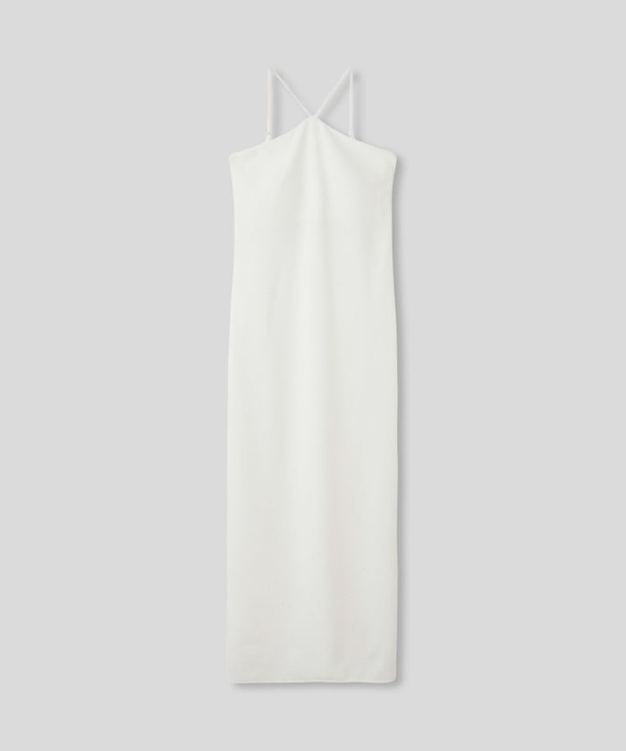 タイトワンピ アメスリ ホルターネック ルームウェア ラウンジウェア バックオープンモテワンピ お家デート デートコーデ ディナー クリスマス 美シルエット ドレス カットソー あざと可愛い 羽織 韓国風 綺麗め 細見え カジュアル KINO THE KEI