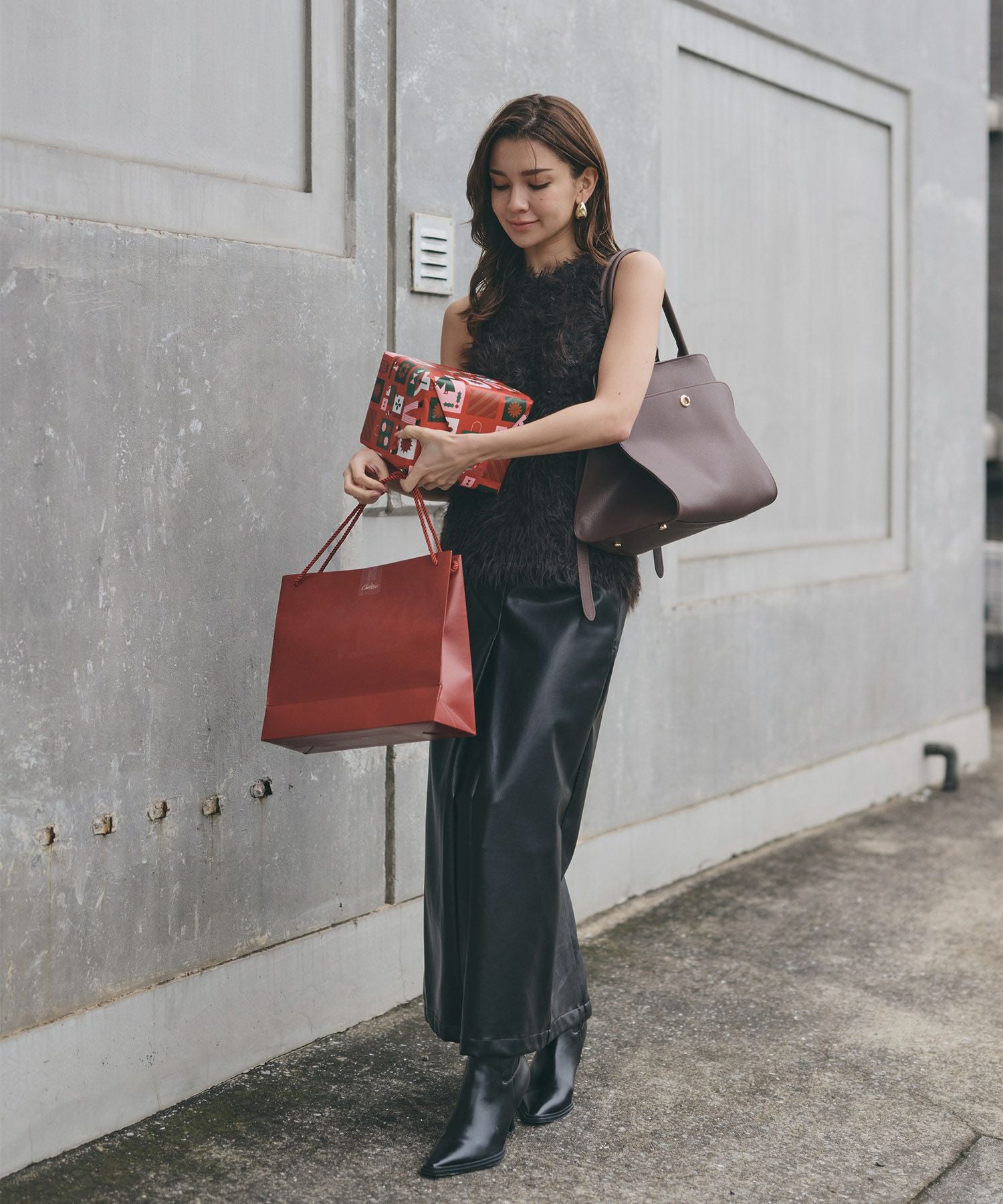 ARCHIVE COLLECTION ファーライク ニット 2WAY トップス KINO THE KEI