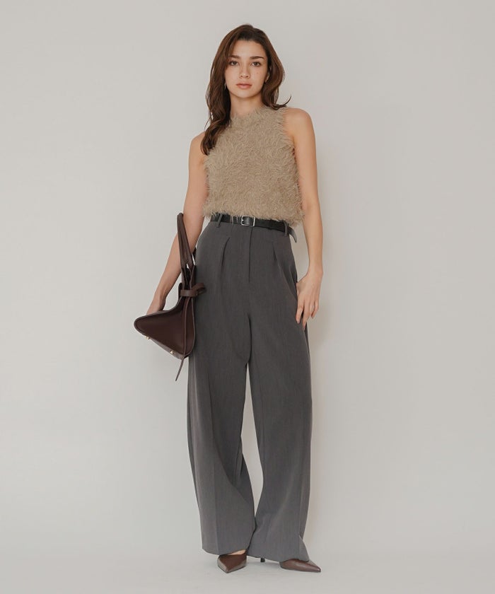 ファー 短丈ニット パーティ アメスリ モテニット デートコーデ ディナー クリスマス あざと可愛い タイトトップス 肌見せ 韓国風 綺麗め 細見え カジュアル KINO THE KEI