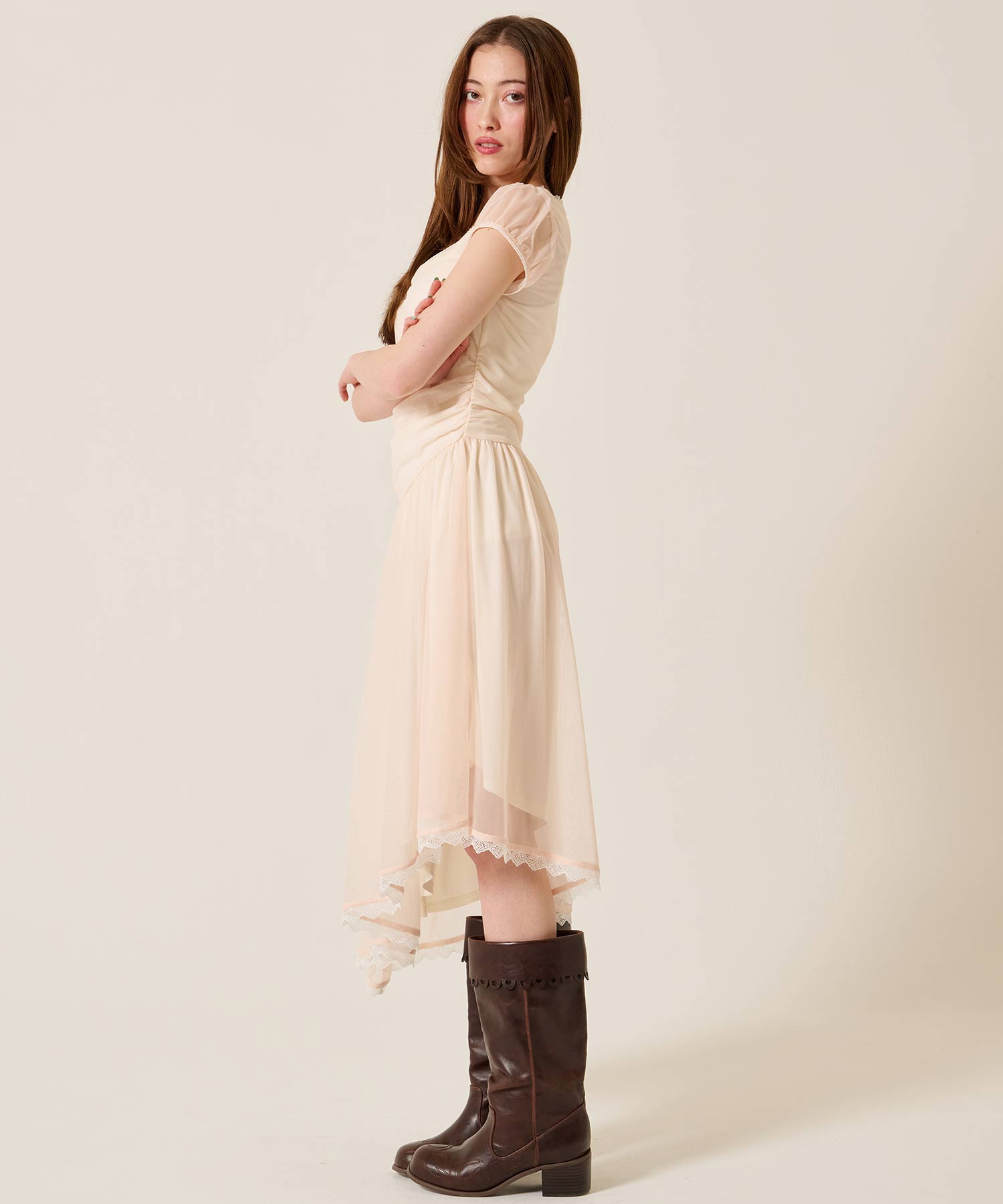 SUMMER SALE アシンメトリー ワンピース TINA：JOJUN 全2色｜tnj321
