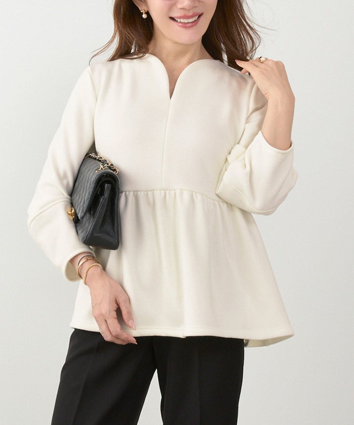 洗濯可 マシンウォッシャブル 大人可愛い 上品 きれいめ 体型カバー オフィス 大人カジュアル フェミニン ジョイントスペース