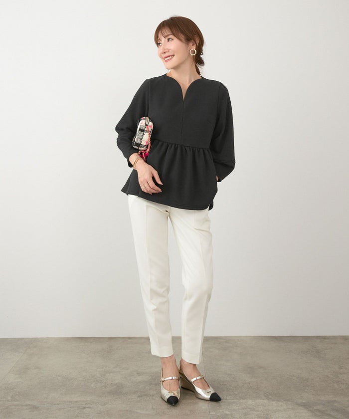 洗濯可 マシンウォッシャブル 大人可愛い 上品 きれいめ 体型カバー オフィス 大人カジュアル フェミニン ジョイントスペース