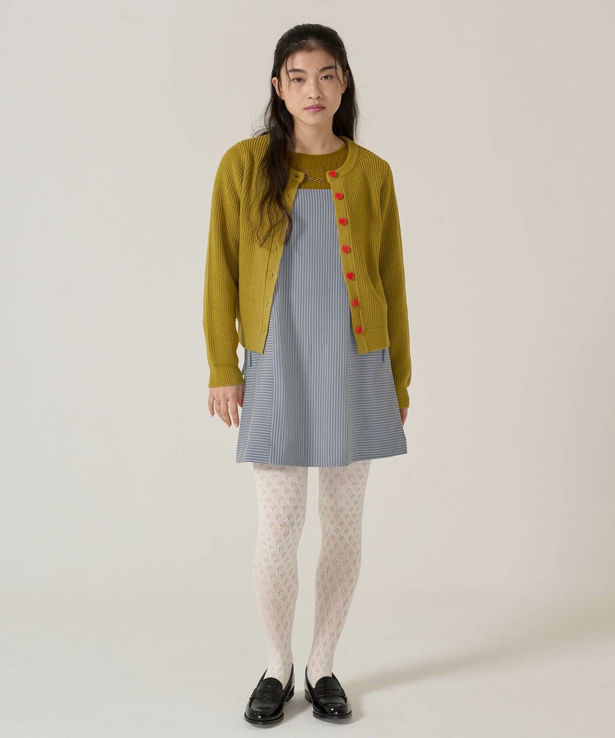 リボン/キャミソール/ワンピース/ストライプ