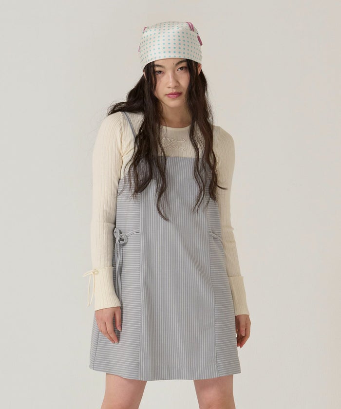 刺繍入り/リブ/ニット/リボン