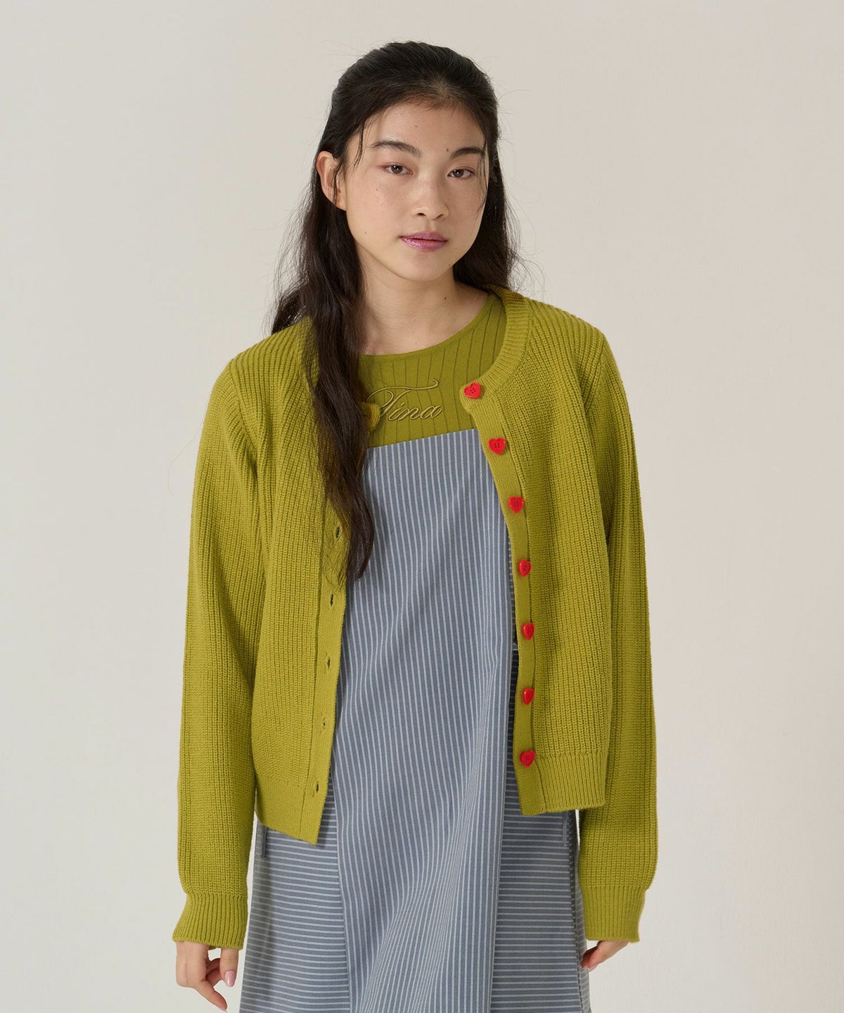 刺繍入り/リブ/ニット/リボン