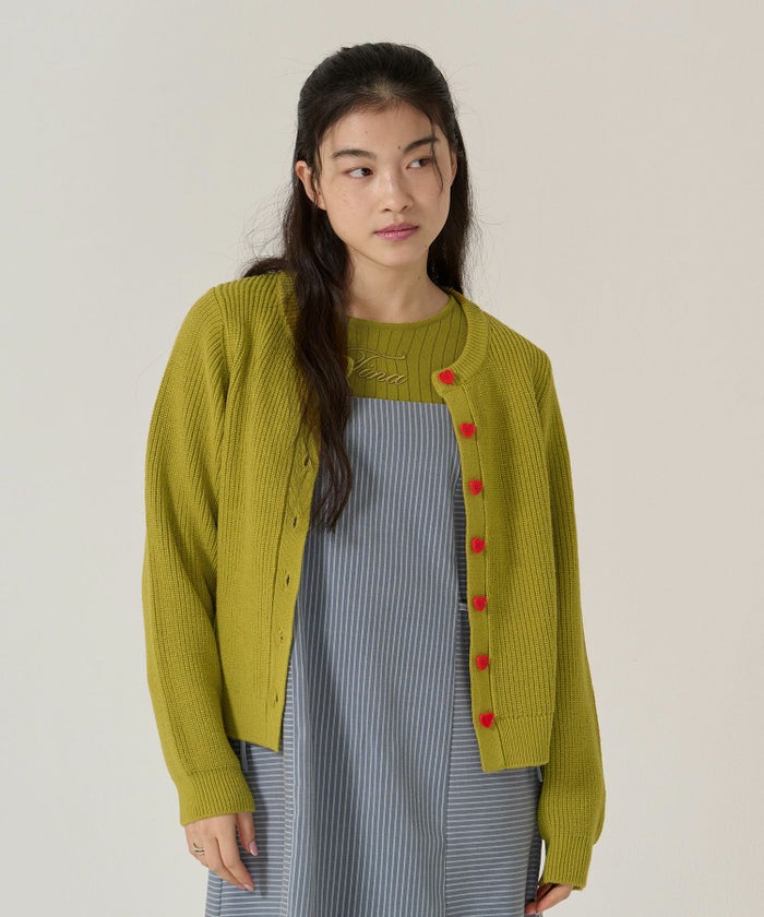 刺繍入り/リブ/ニット/リボン