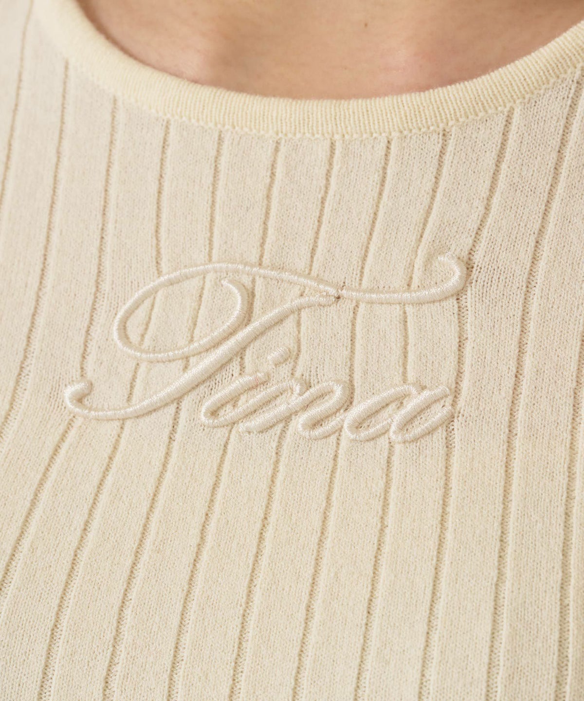 刺繍入り/リブ/ニット/リボン