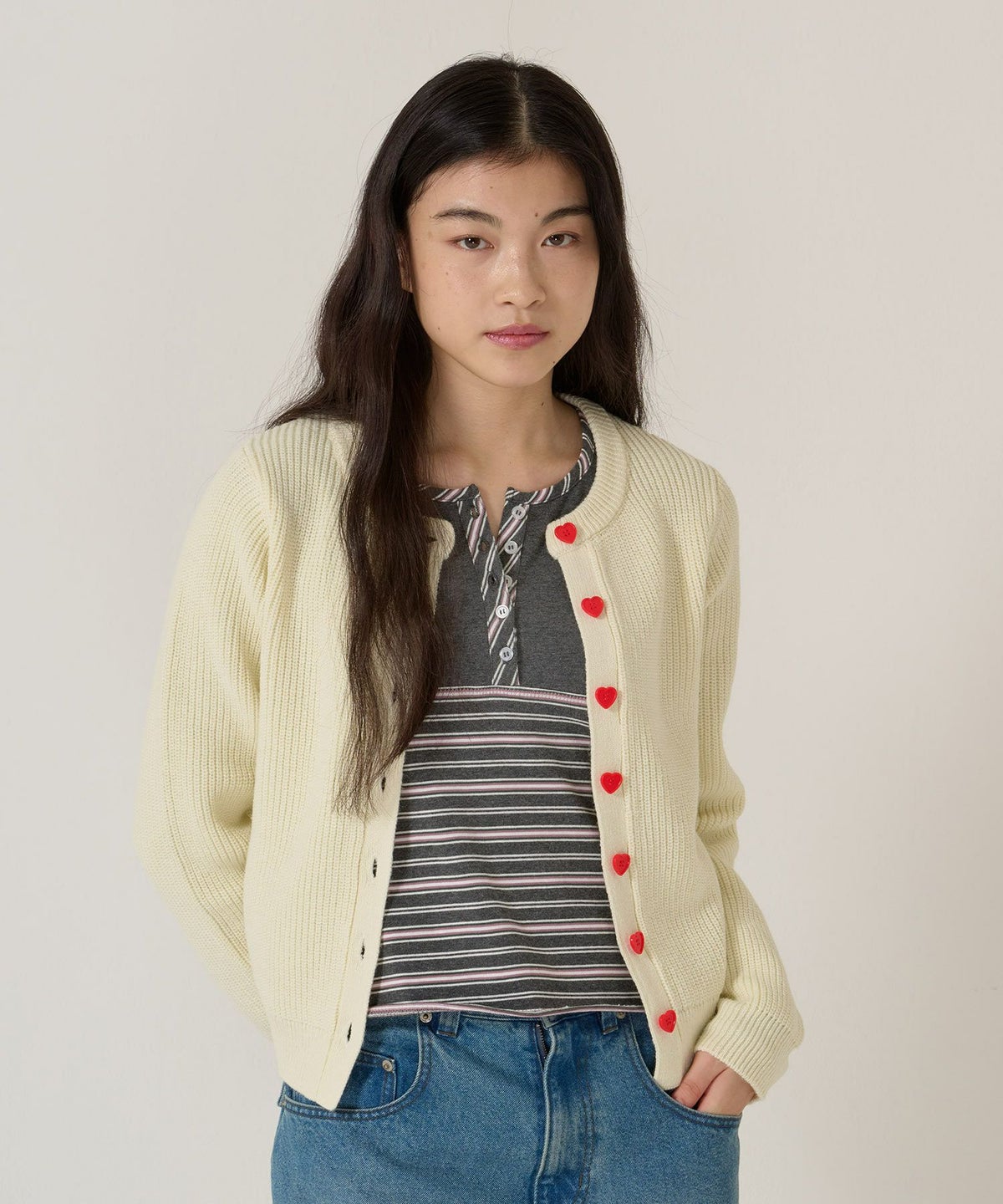 ボーダー/カットソー/ロンT/ヘンリー