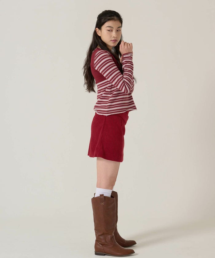 ボーダー/カットソー/ロンT/ヘンリー