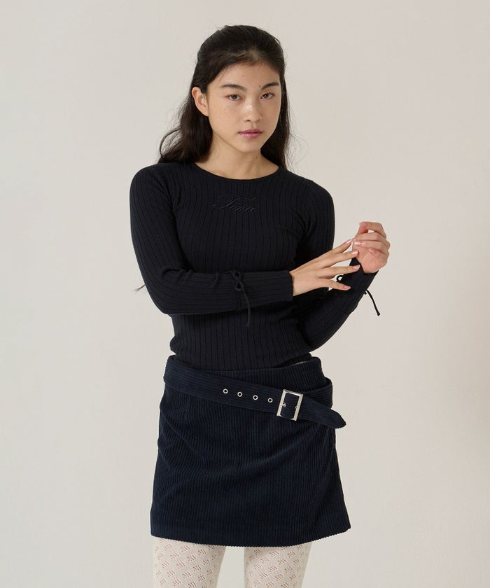 ベルト/コーデュロイ/ミニスカート