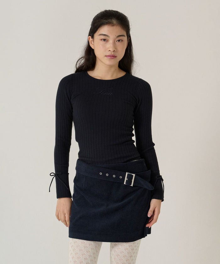 ベルト/コーデュロイ/ミニスカート