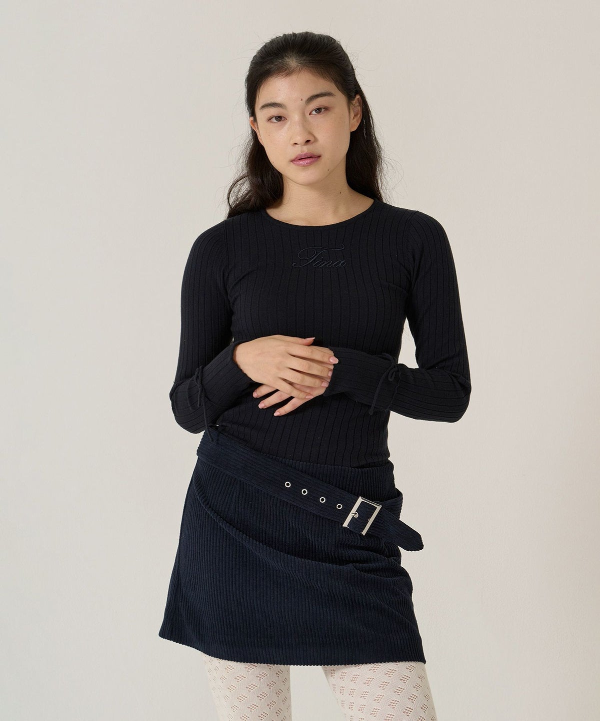 ベルト/コーデュロイ/ミニスカート