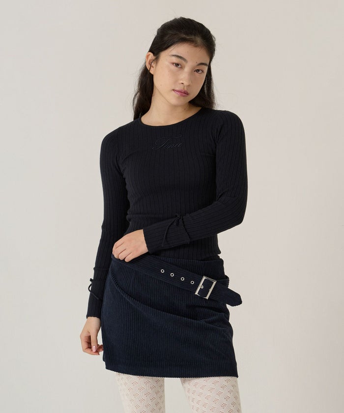 ベルト/コーデュロイ/ミニスカート