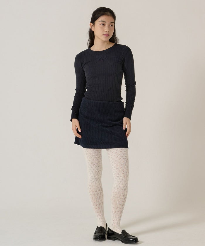 ベルト/コーデュロイ/ミニスカート