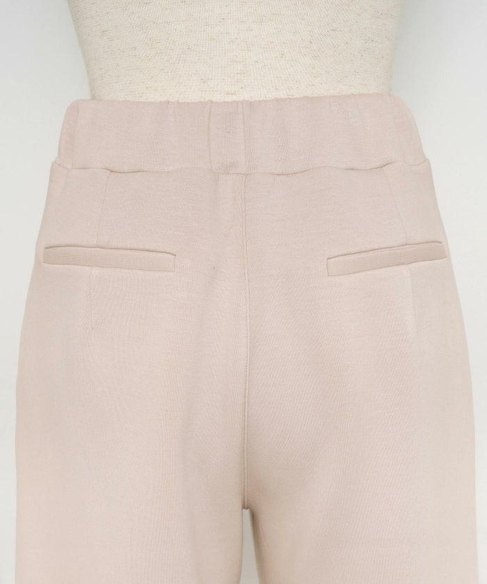 ボトムス パンツ ダンボールニット 伸縮 リラックス ストレートパンツ ワイドパンツ ポケット ピンク ネイビー カジュアル 上品 エレガント フェミニン スポーツ 運動会