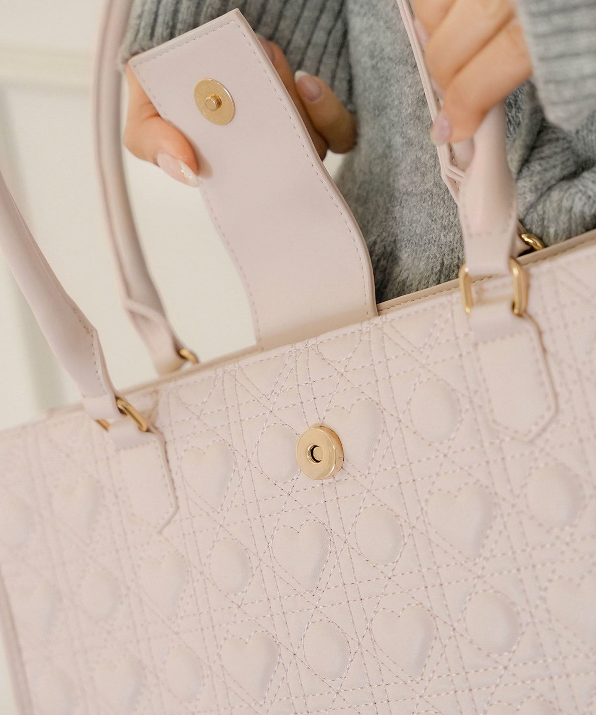 バッグ 推し活 トートバッグ A4 PCバッグ ハート キルティング かわいい 推しカラー ピンク ミント グリーン ブラック ホワイト ジャンボうちわ 横長 ワイド