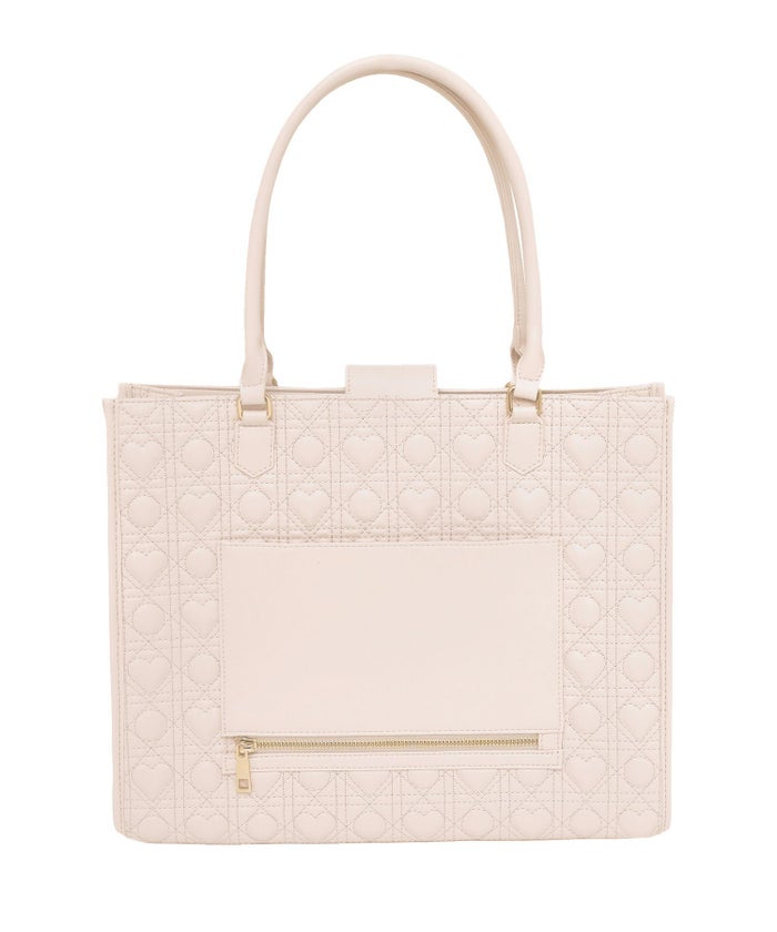 バッグ 推し活 トートバッグ A4 PCバッグ ハート キルティング かわいい 推しカラー ピンク ミント グリーン ブラック ホワイト ジャンボうちわ 横長 ワイド