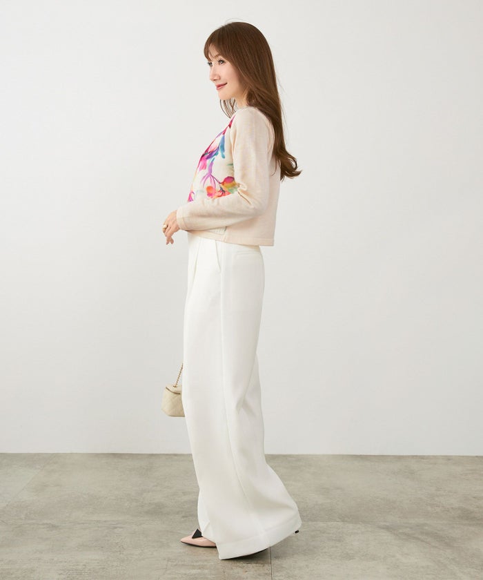 手洗い可 日本製 大人可愛い 上品 きれいめ ドッキング 大人カジュアル オフィス フェミニン 柄 ジョイントスペース