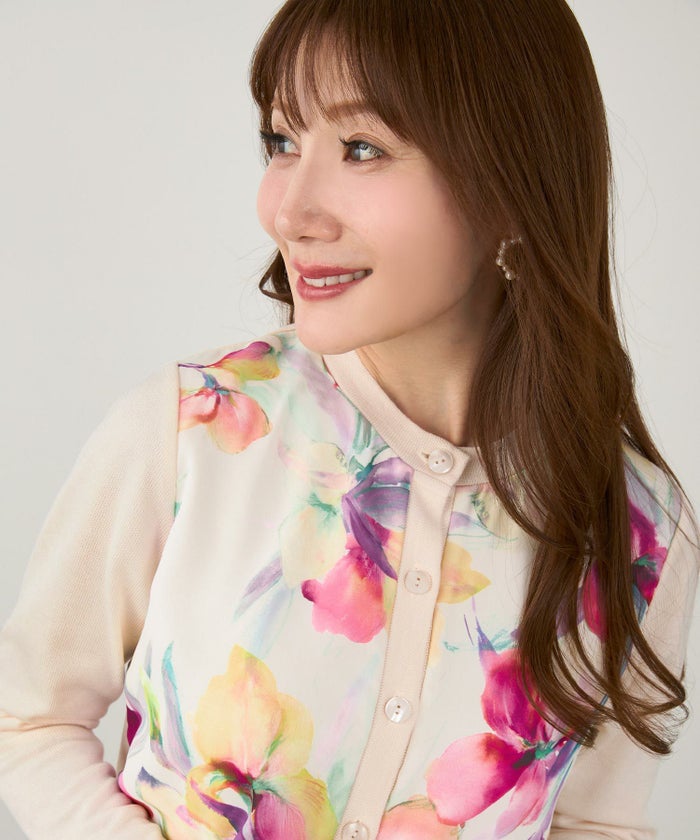 手洗い可 日本製 大人可愛い 上品 きれいめ ドッキング 大人カジュアル オフィス フェミニン 柄 ジョイントスペース