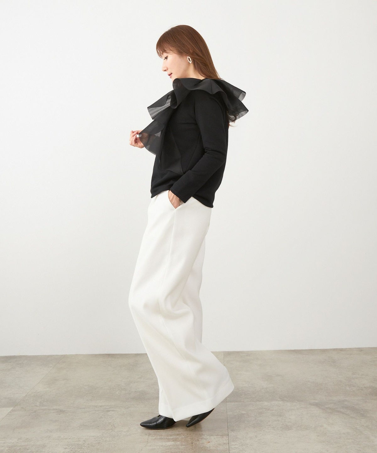 手洗い可 日本製 大人可愛い 上品 きれいめ オフィス 大人カジュアル フェミニン ジョイントスペース