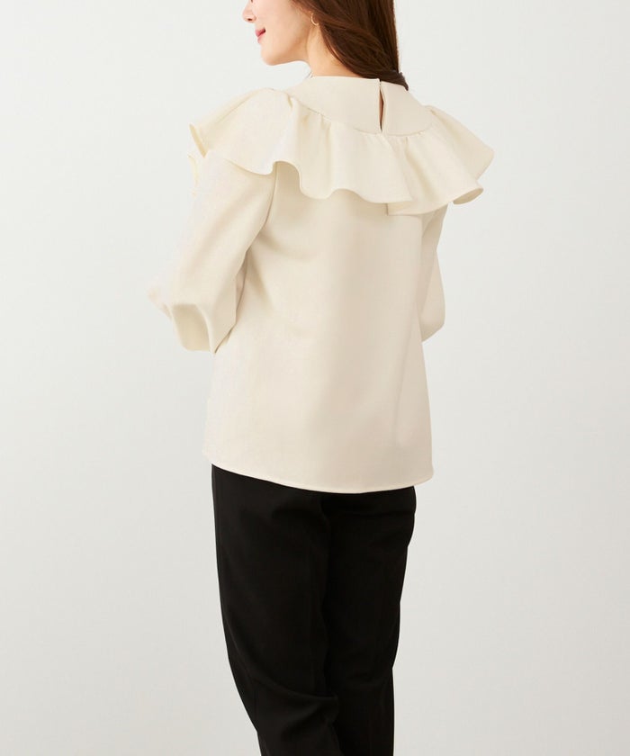 手洗い可 日本製 大人可愛い 上品 きれいめ オフィス 大人カジュアル フェミニン アンチピリング ジョイントスペース