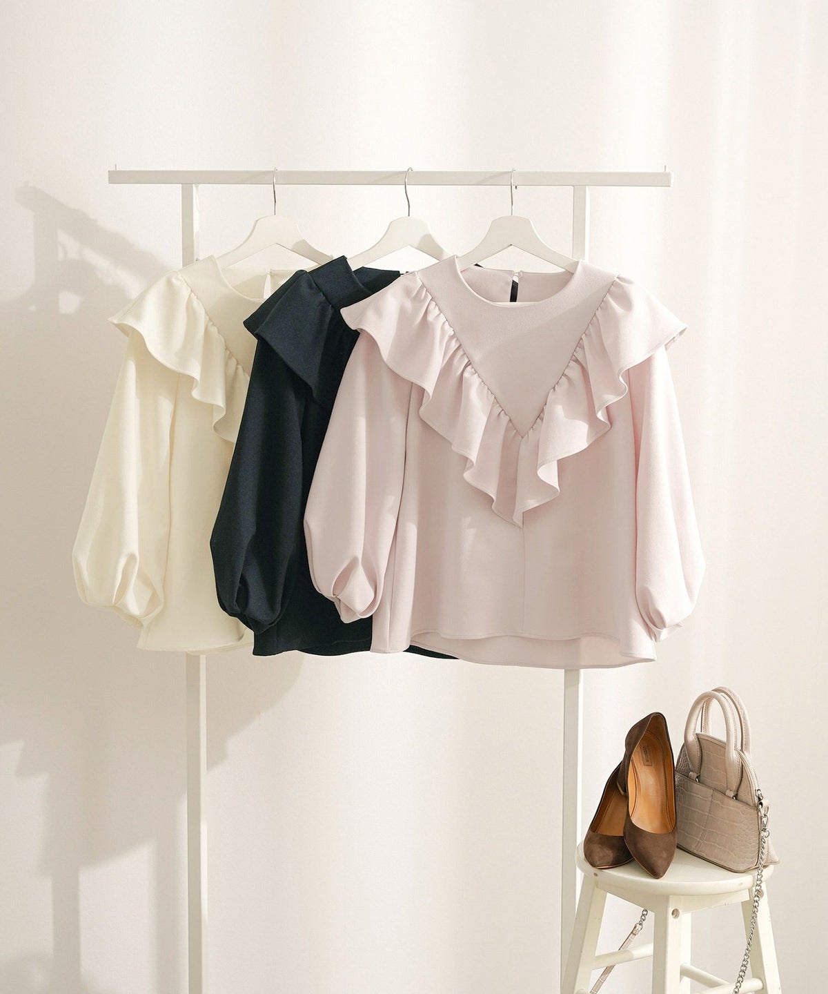 手洗い可 日本製 大人可愛い 上品 きれいめ オフィス 大人カジュアル フェミニン アンチピリング ジョイントスペース