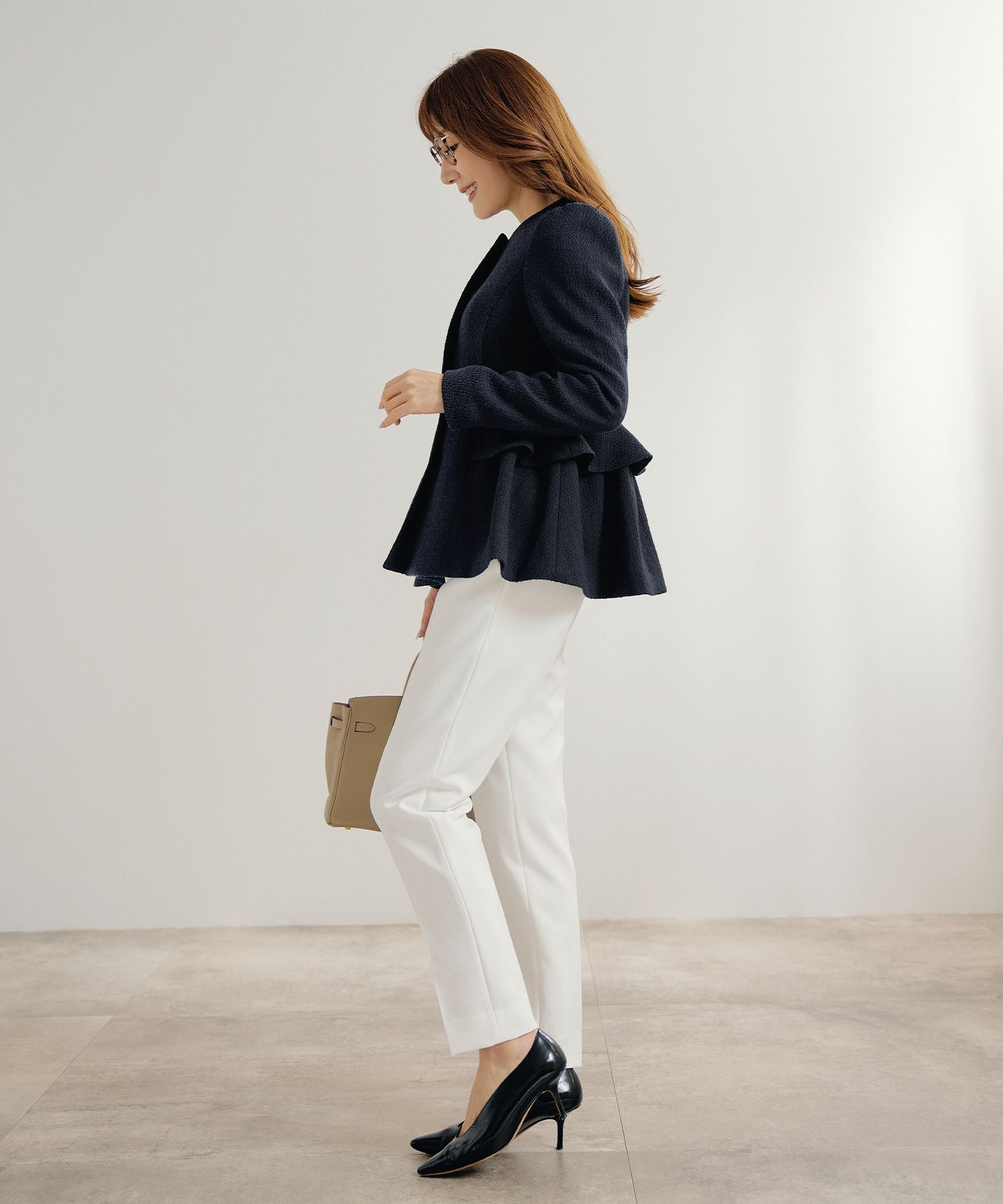 オケージョン ペプラム フリル ジャケット Liala×PG