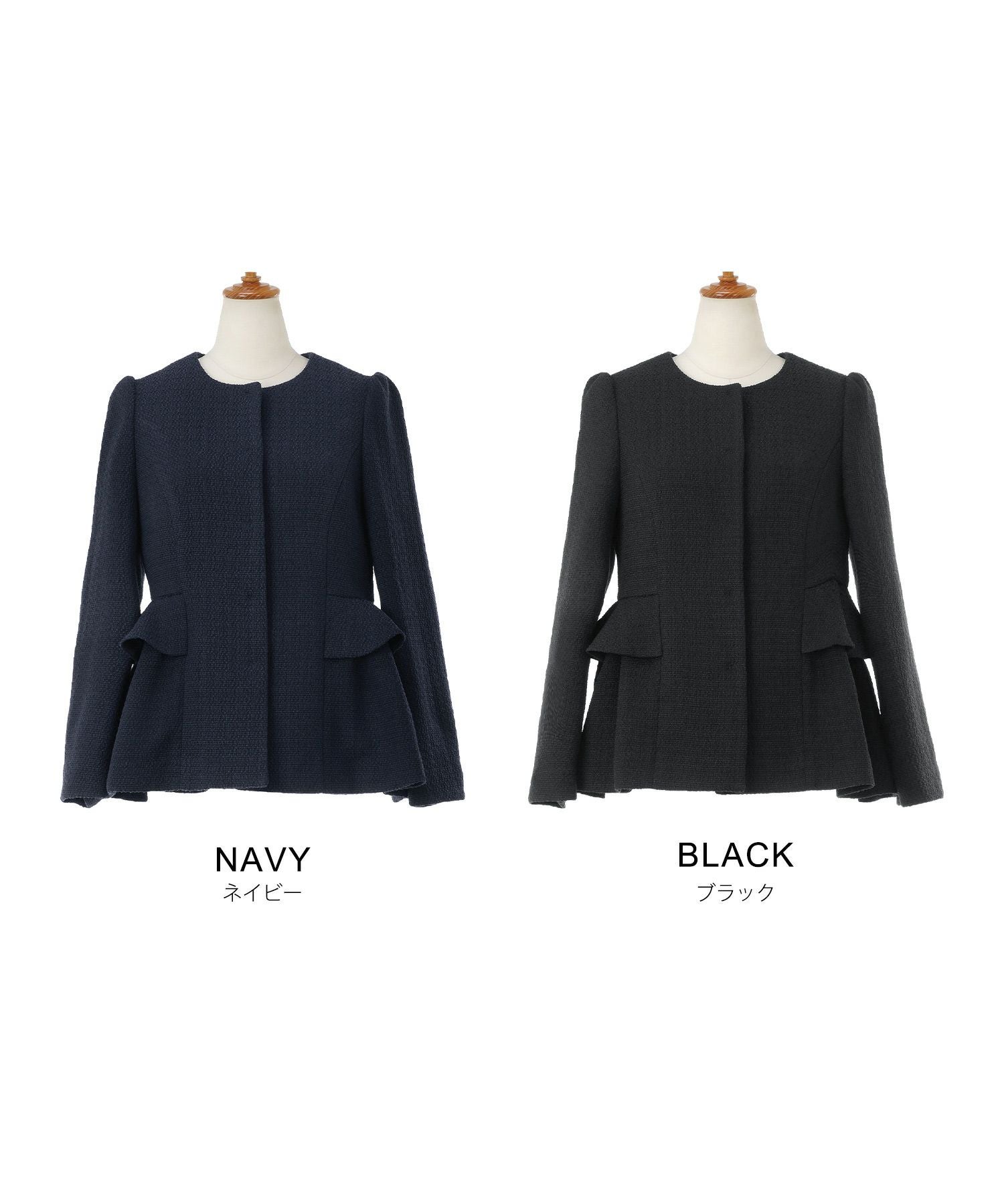 オケージョン ペプラム フリル ジャケット Liala×PG 全2色｜lpg241