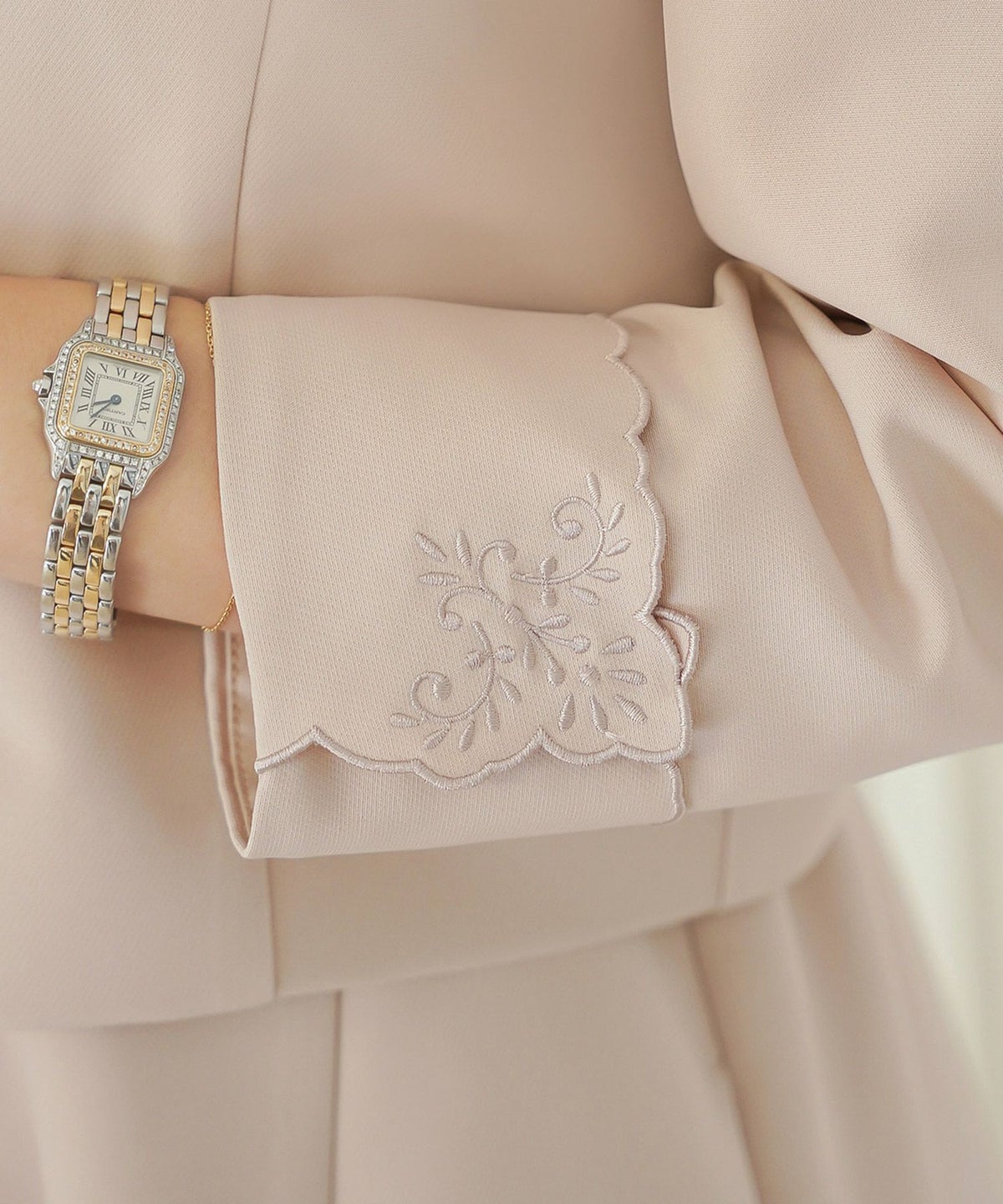 ワンピース 入園式 入学式 卒園式 卒業式 セレモニー ママフォーマル ジャケット見え きれいめ 上品 体型カバー 前ファスナー 授乳可 刺繍 くるみボタン