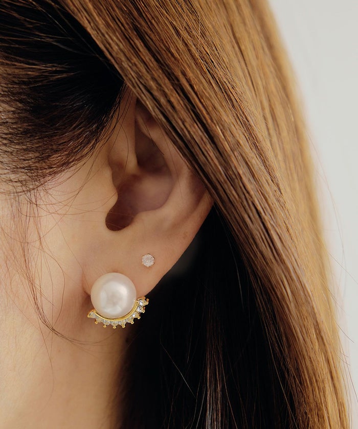クラウン パール ピアス イヤリング Crown Pearl Pierce Earring