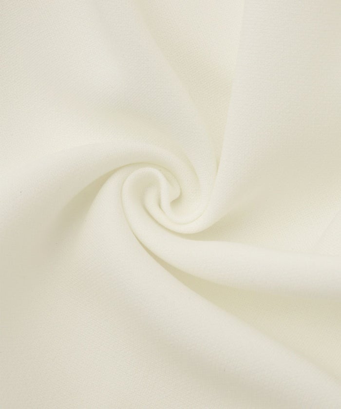 フリルヘム バイカラー ブラウス 襟 長袖 トップス フリル ホワイト ブラック M