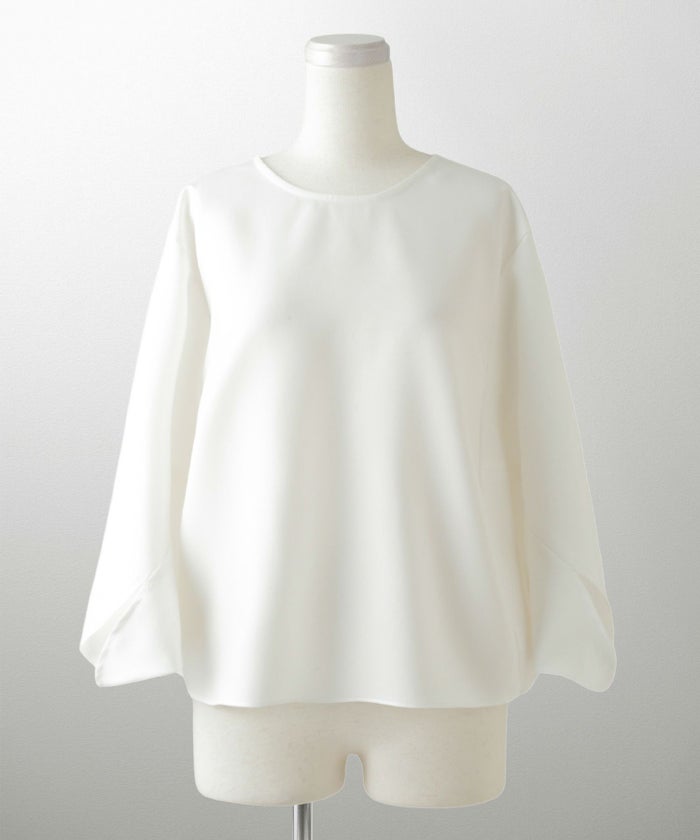ドルマンスリーブ ブラウス レディース トップス おしゃれ アイボリー サックス ネイビー ブラック M
