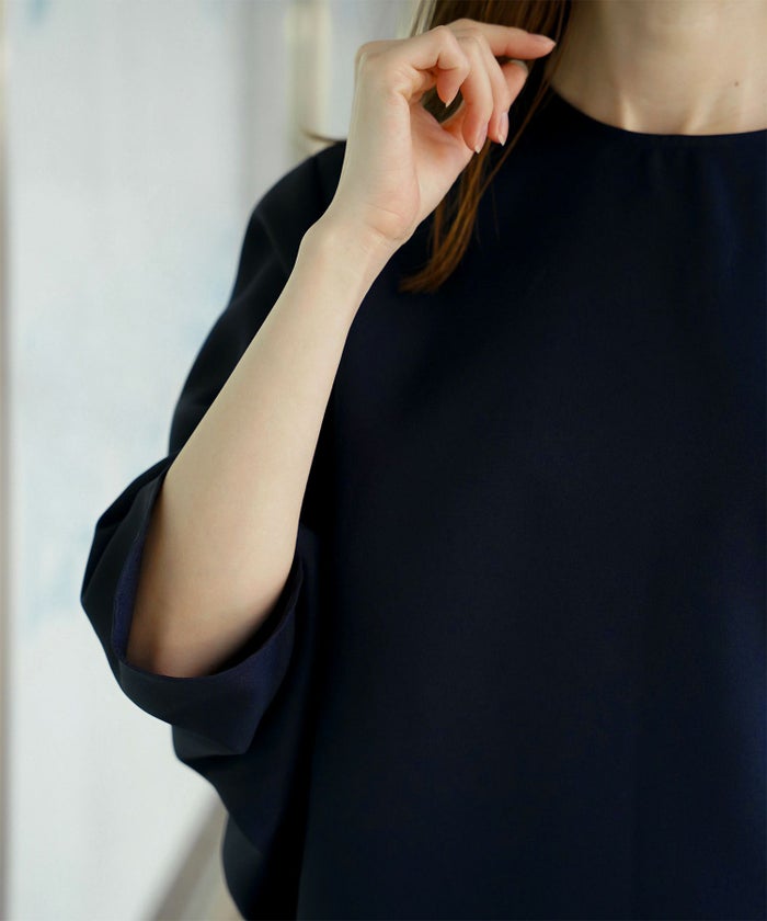 ドルマンスリーブ ブラウス レディース トップス おしゃれ アイボリー サックス ネイビー ブラック M