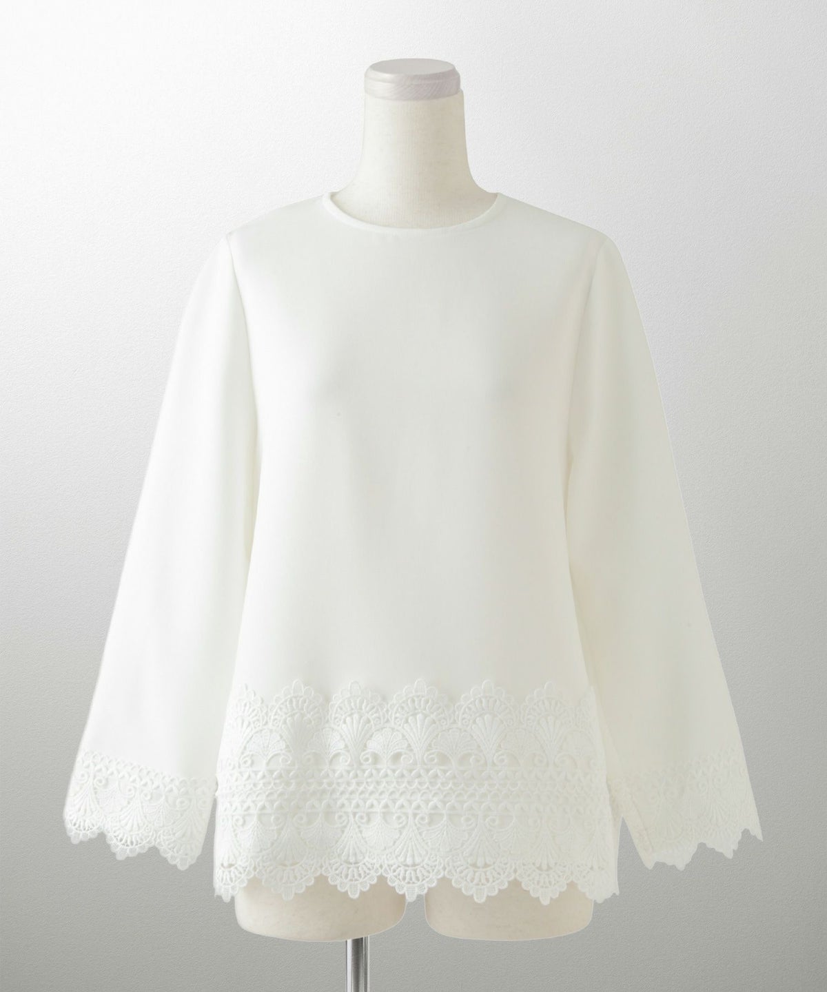 レースコンビ トップス トップス レディース ブラウス オフィス きれいめ かわいい 大人 ホワイト ネイビー ブラック M