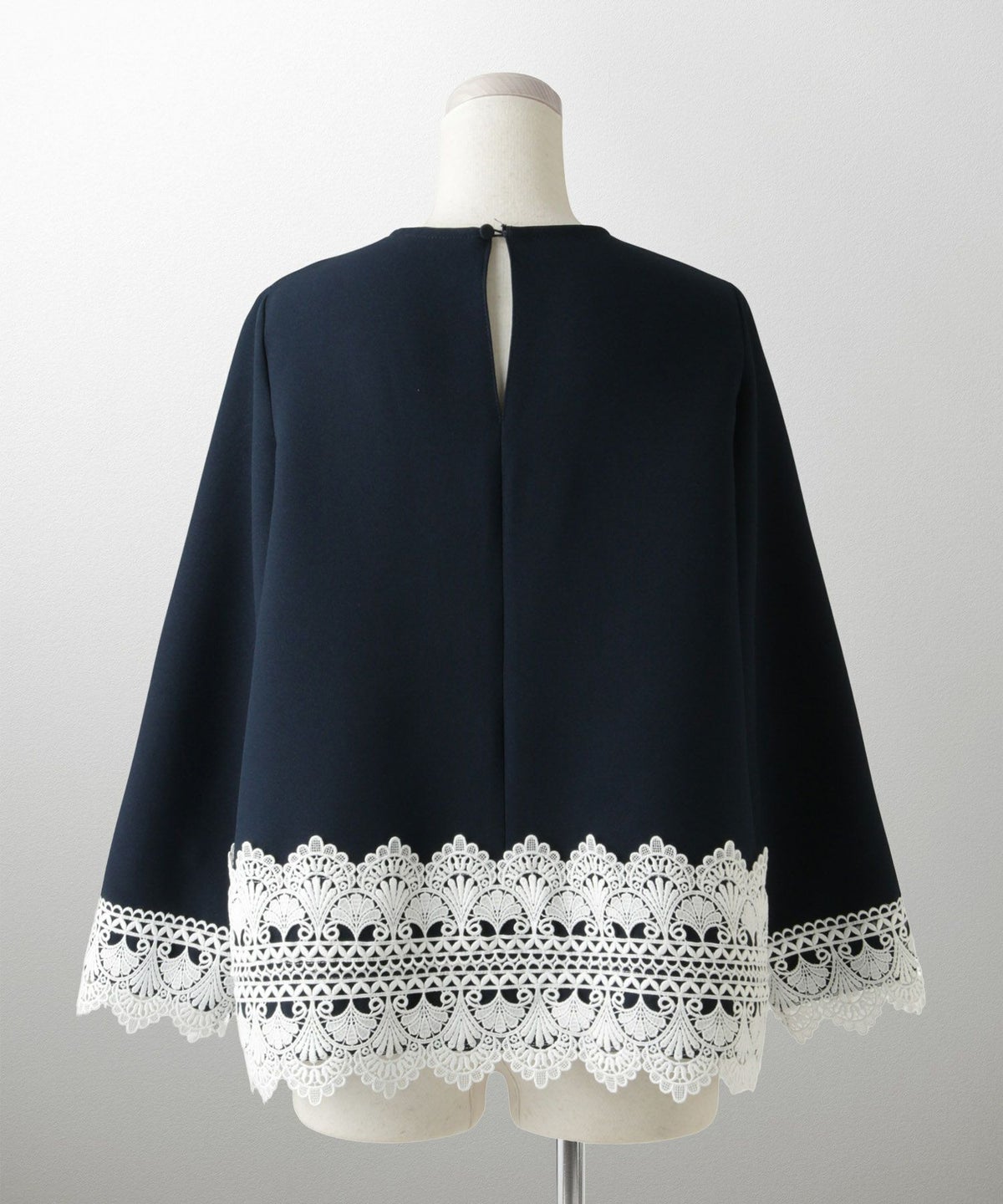 レースコンビ トップス トップス レディース ブラウス オフィス きれいめ かわいい 大人 ホワイト ネイビー ブラック M