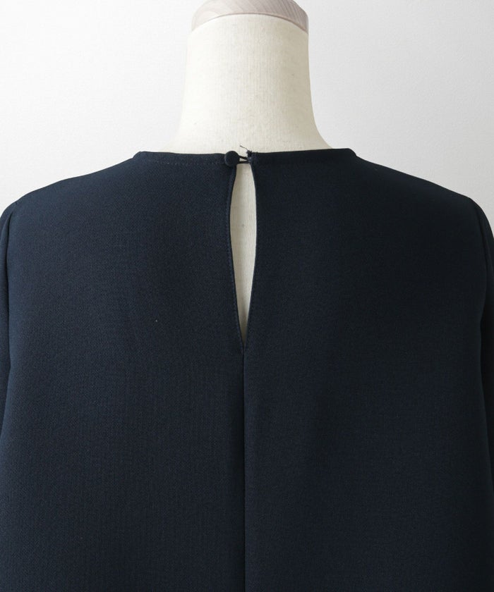 レースコンビ トップス トップス レディース ブラウス オフィス きれいめ かわいい 大人 ホワイト ネイビー ブラック M