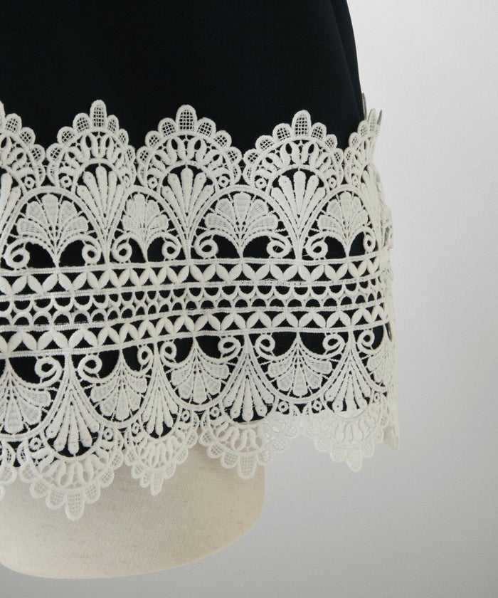 レースコンビ トップス トップス レディース ブラウス オフィス きれいめ かわいい 大人 ホワイト ネイビー ブラック M