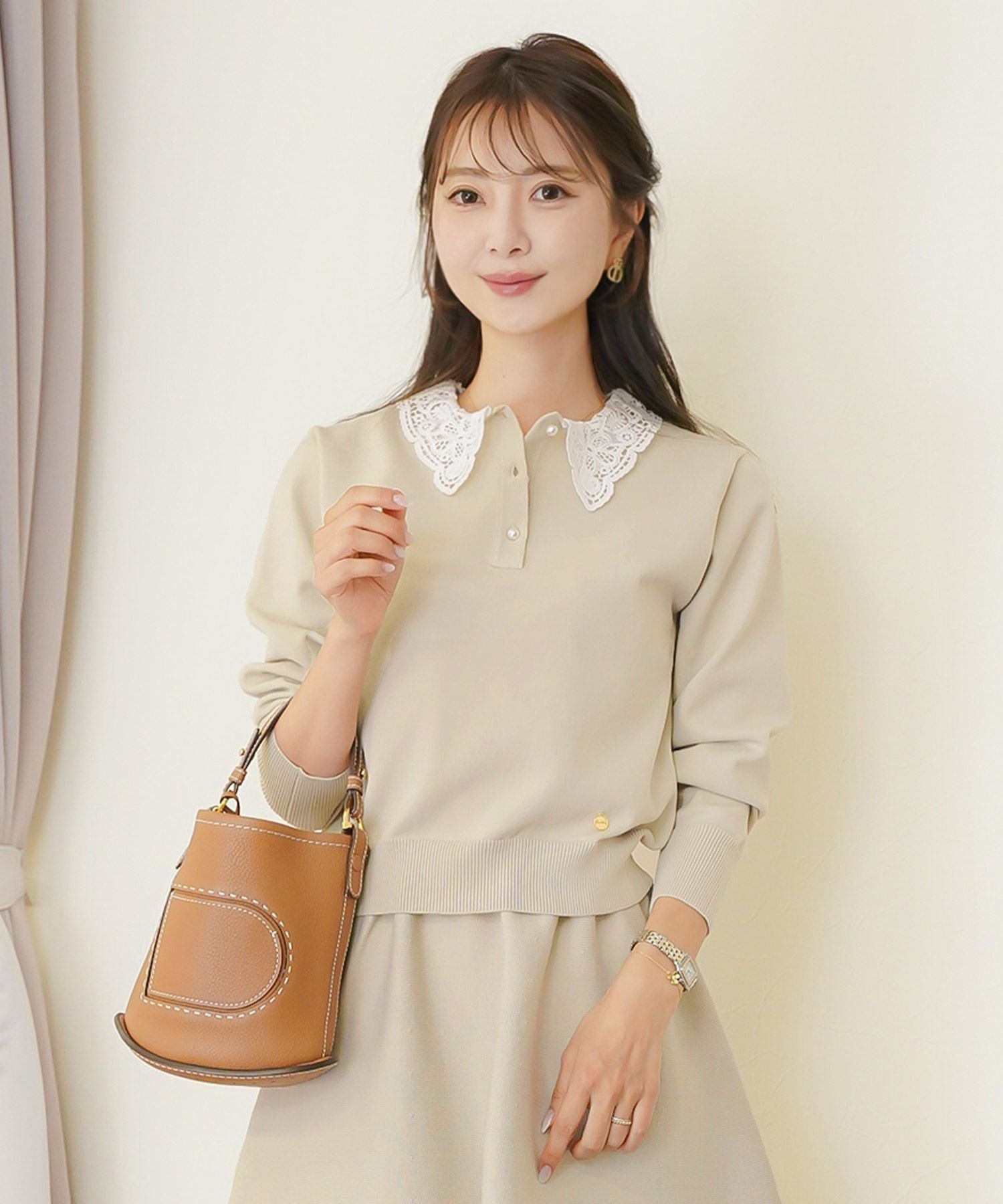 【お値下げ】ルネ襟付きトップス　新品未使用 ルイルエブティック RUIRUE BOUTIQUE オケージョンドレス 結婚式