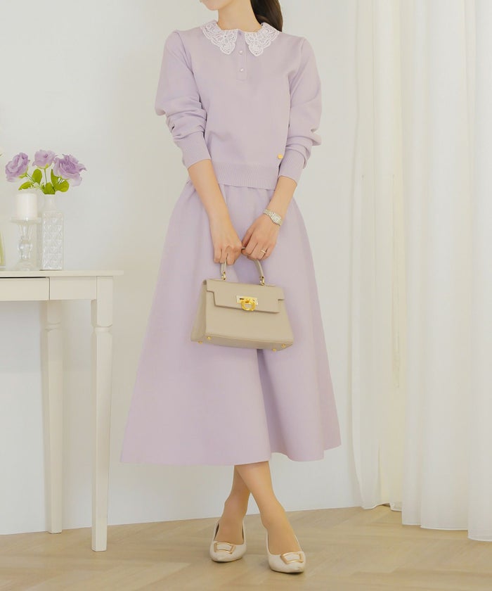 ボトムス スカート フレア ボリューム ゴム ウエストゴム 上品 エレガント フェミニン シンプル きれい