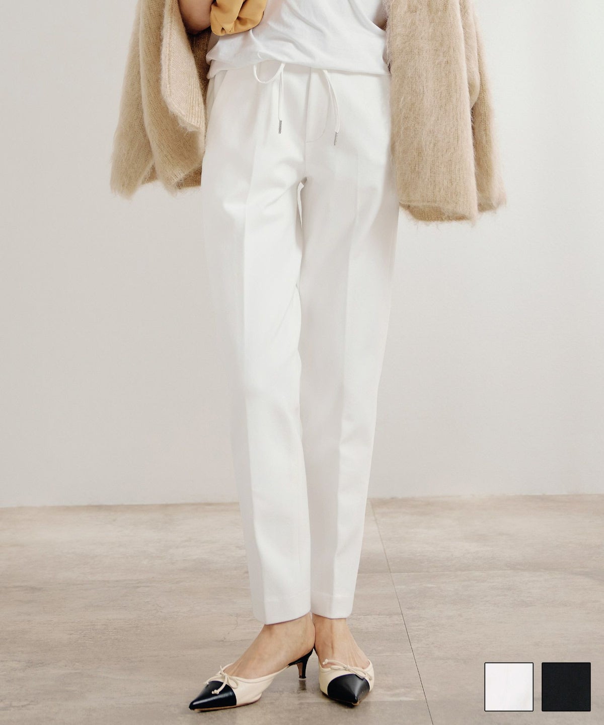 裏起毛 ドロスト センタープレス パンツ Liala×PG