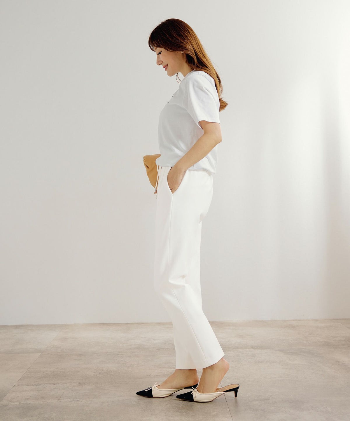 手洗い可 レディース オフィス 大人カジュアル きれいめ 秋冬春 上品 美脚 ジョイントスペース