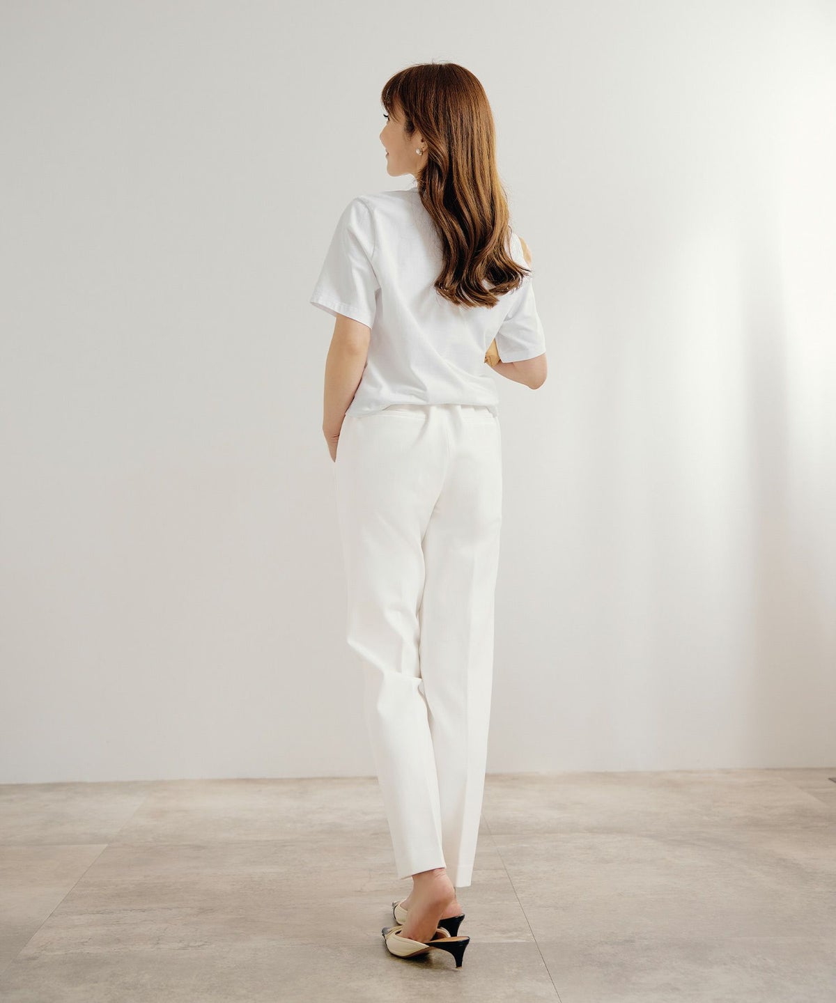 手洗い可 レディース オフィス 大人カジュアル きれいめ 秋冬春 上品 美脚 ジョイントスペース