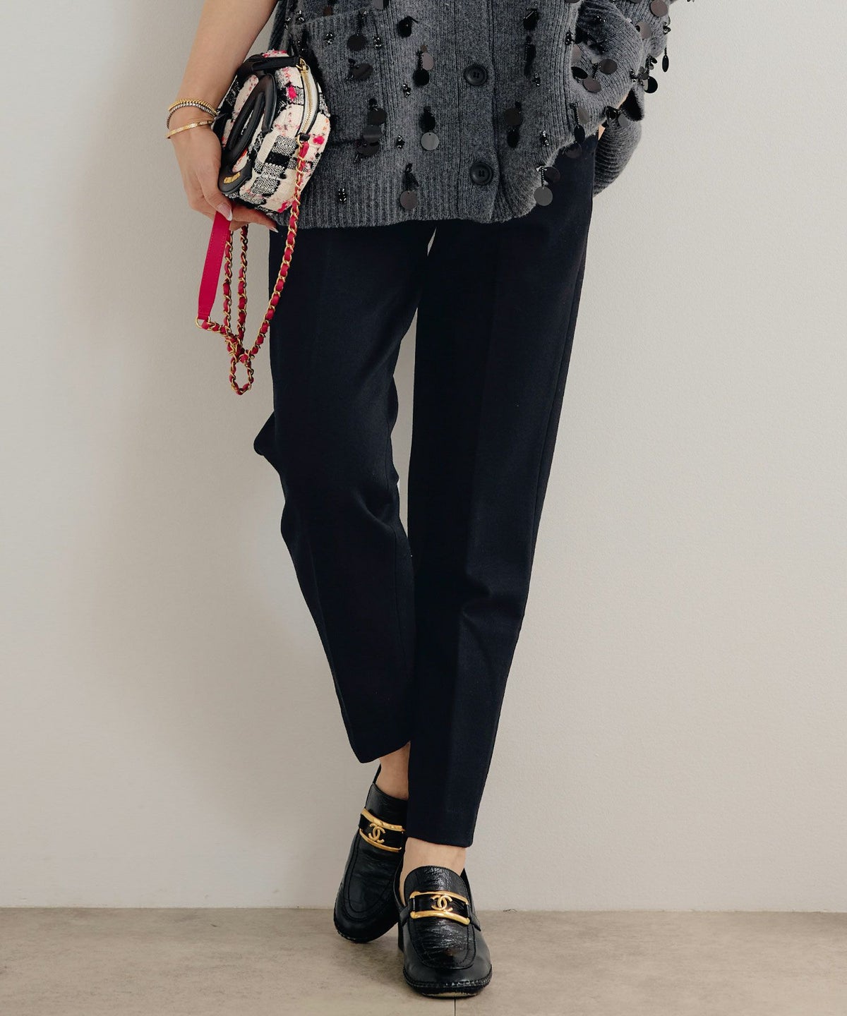 手洗い可 レディース オフィス 大人カジュアル きれいめ 秋冬春 上品 美脚 ジョイントスペース