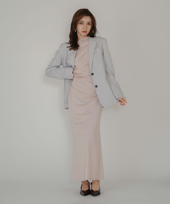 カットソー タイト オフショル ドレス ロングワンピ 前撮り 乾坤式 参列 二次会 パーティ ディナーラウンジ 女性らしい モテワンピ デートコーデ 大人 ディナー あざと可愛い 肌見せ 韓国風 綺麗め 細見え カジュアル スタイル盛れ KINO THE KEI