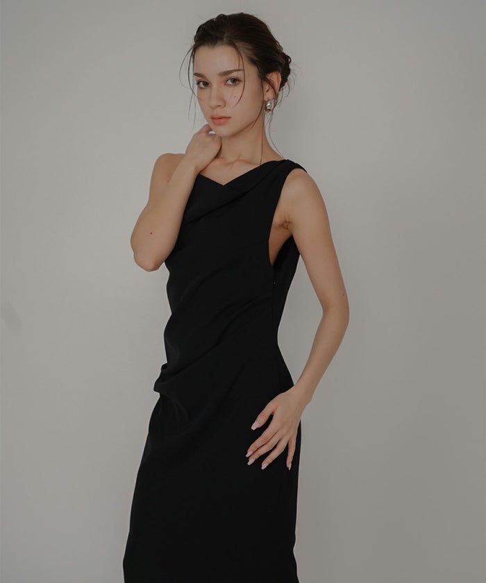 ドレス ロングワンピ 前撮り 乾坤式 参列 二次会 パーティ ディナーラウンジ 女性らしい モテワンピ デートコーデ 大人 ディナー あざと可愛い 肌見せ 韓国風 綺麗め 細見え カジュアル スタイル盛れ KINO THE KEI