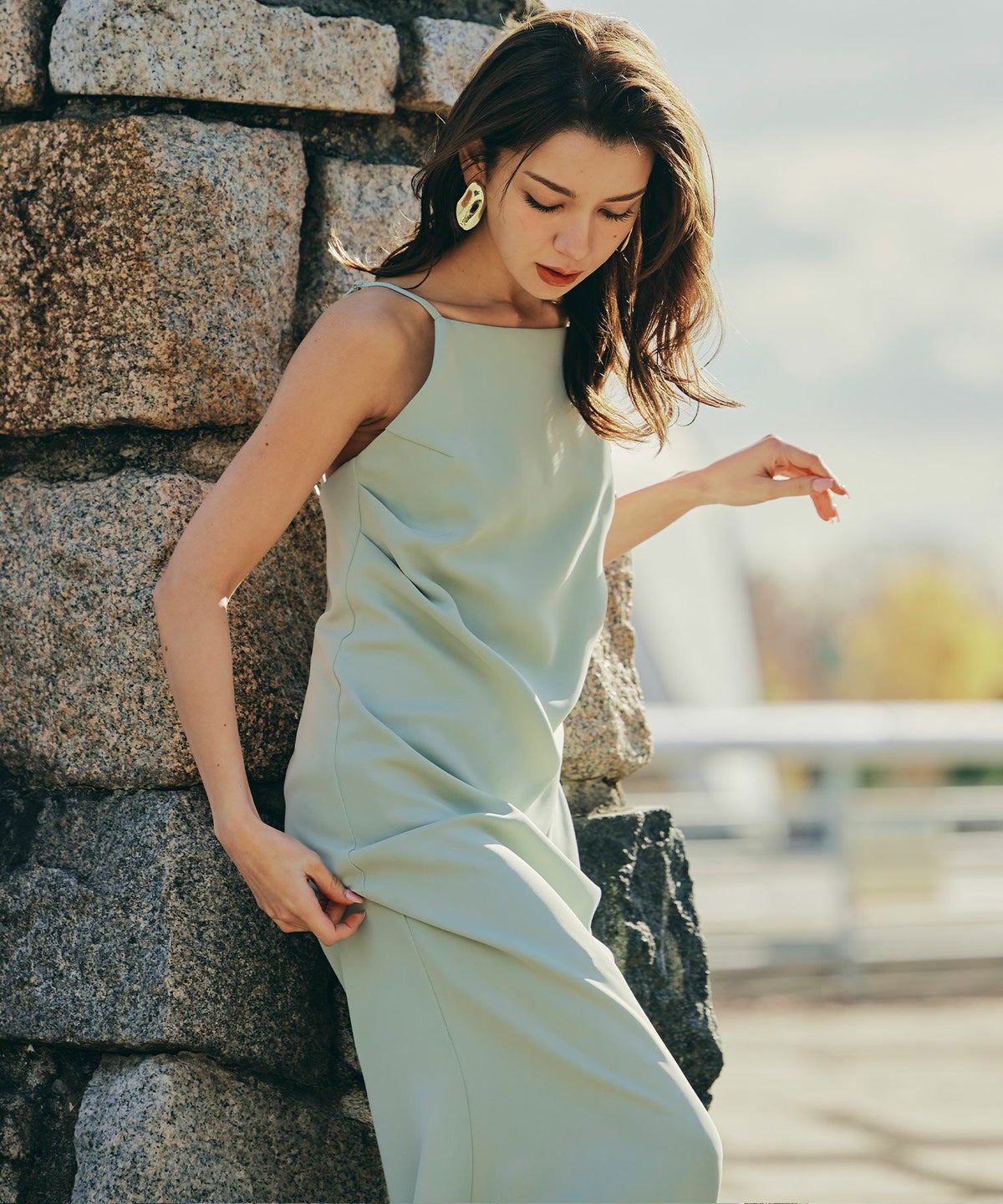 ドレス ドレープワンピ ロングワンピ パックオープン 背中開き 前撮り 乾坤式 参列 二次会 パーティ ディナーラウンジ 女性らしい タイト モテワンピ デートコーデ 大人 ディナー あざと可愛い 肌見せ 韓国風 綺麗め 細見え カジュアル スタイル盛れ KINO THE KEI