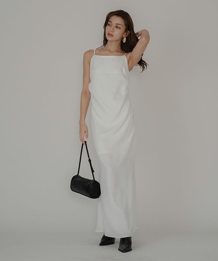 ドレス ドレープワンピ ロングワンピ パックオープン 背中開き 前撮り 乾坤式 参列 二次会 パーティ ディナーラウンジ 女性らしい タイト モテワンピ デートコーデ 大人 ディナー あざと可愛い 肌見せ 韓国風 綺麗め 細見え カジュアル スタイル盛れ KINO THE KEI